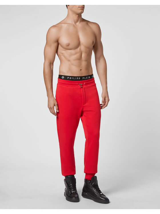 PHILIPP PLEIN PHILIPP PLEIN Spodnie dresowe 7169 Czerwony Jogger Fit