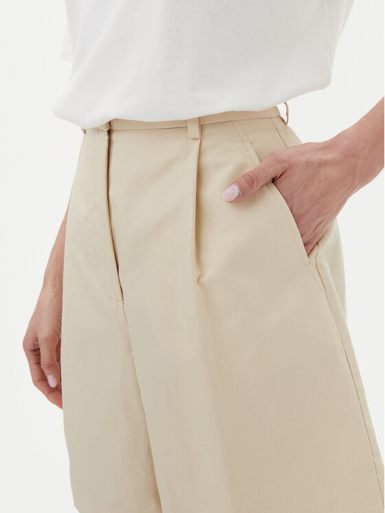 Weekend Max Mara Weekend Max Mara Bermuda Ecuba 2515141032 Écru Regular Fit