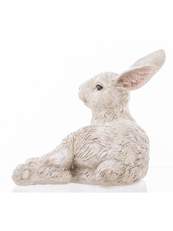 MIAhome MIAhome Figurka królik 21x34x22 cm PELUCHE leżący Biały