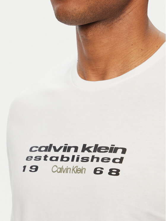 Calvin Klein Jeans Calvin Klein Jeans Tričko SS 30s EU LV04RG800G Biela Regular Fit