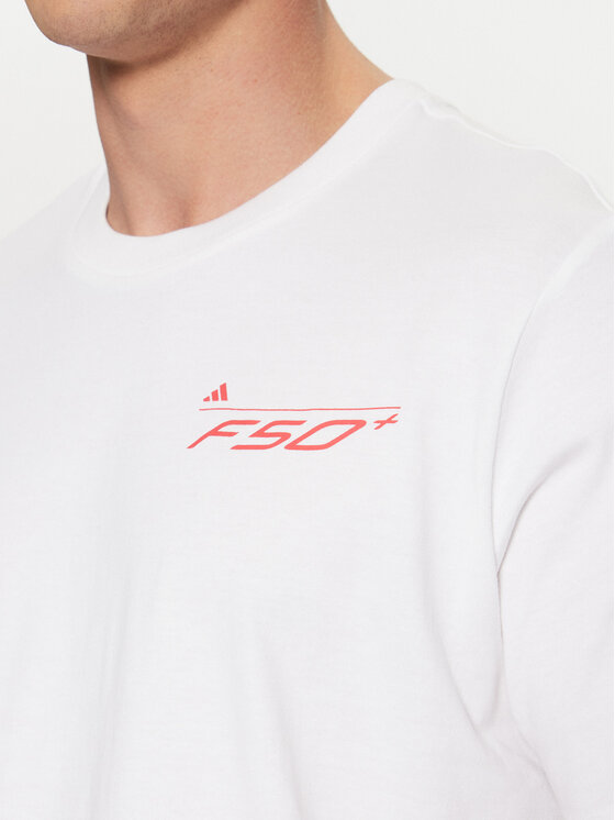 adidas adidas Športna majica F50 History Graphic JD8219 Bela Regular Fit