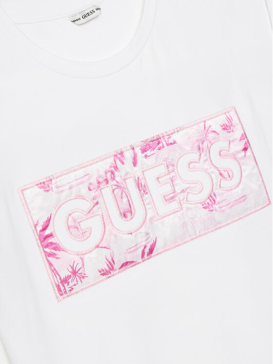 Guess Guess Rochie de zi J5GK06 KAE24 Alb Regular Fit