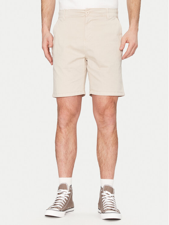 Resteröds Resteröds Pantalon scurți din material Chin 55251 6410 Bej Regular Fit