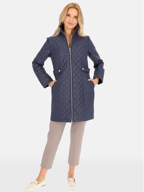 Perso Perso Prechodný kabát BLE241035F Tmavomodrá Regular Fit
