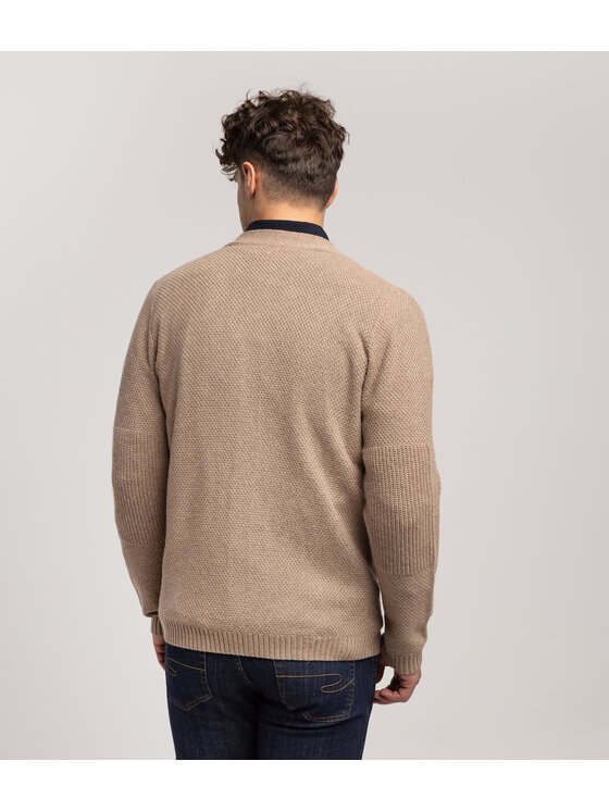 Lee Cooper Lee Cooper Kardigan ONTARIO 8020 Beżowy Regular Fit