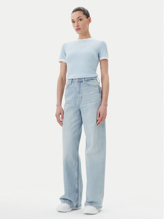 Guess Guess Тишърт V5GP08 KCRN2 Светлосиньо Regular Fit