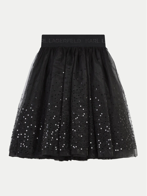 Karl Lagerfeld Kids Karl Lagerfeld Kids Spódnica tiulowa Z30199 D Czarny Regular Fit