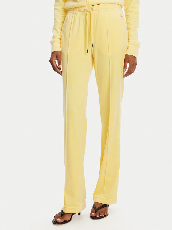 Juicy Couture Juicy Couture Teplákové kalhoty Tina JCAPW045 Žlutá Regular Fit