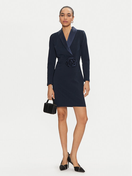 Rinascimento Rinascimento Sukienka koktajlowa CFC0019793002 Granatowy Regular Fit