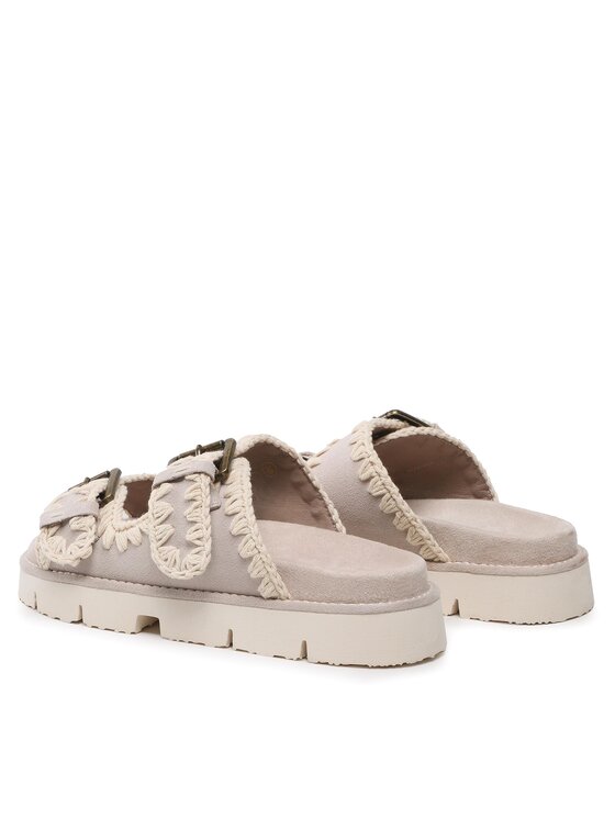 Mou Mou Sandalen New Bio With Buckles SW461005A Écru