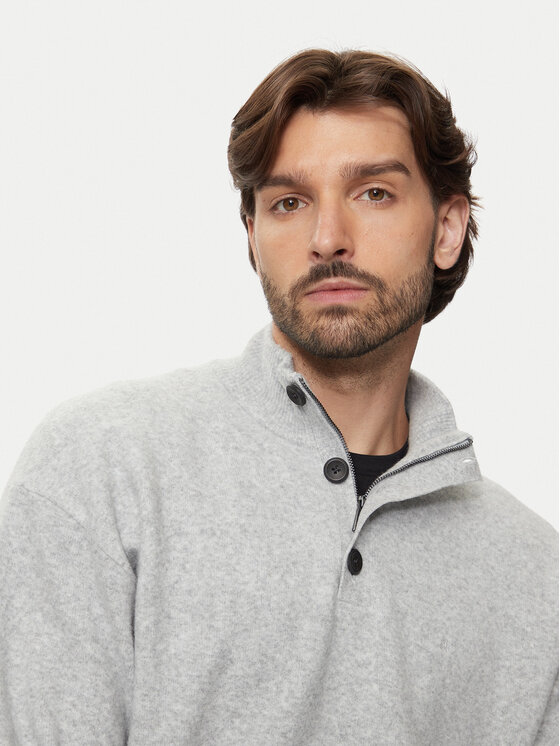 Calvin Klein Calvin Klein Sweter K10K113751 Szary Regular Fit