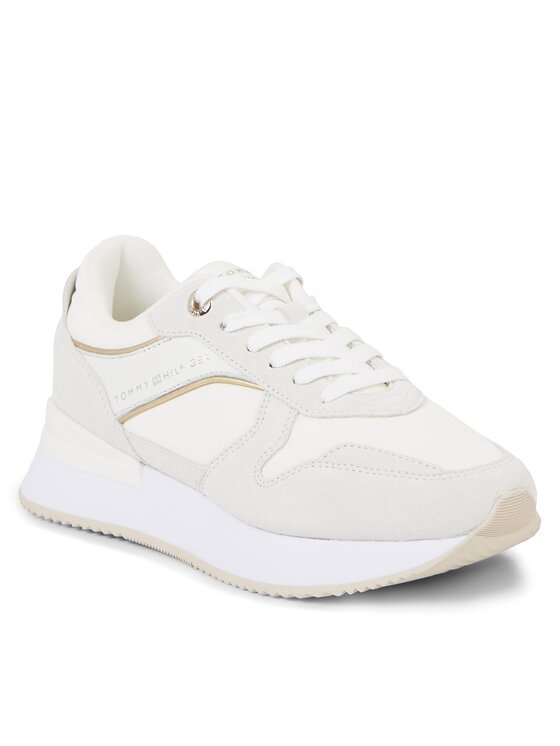 Tommy Hilfiger Tommy Hilfiger Laisvalaikio batai Elevated Feminine Runner FW0FW07594 Balta