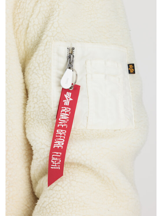 Alpha Industries Alpha Industries Kurtka bomber MA-1 Teddy Jacket Biały Loose Fit