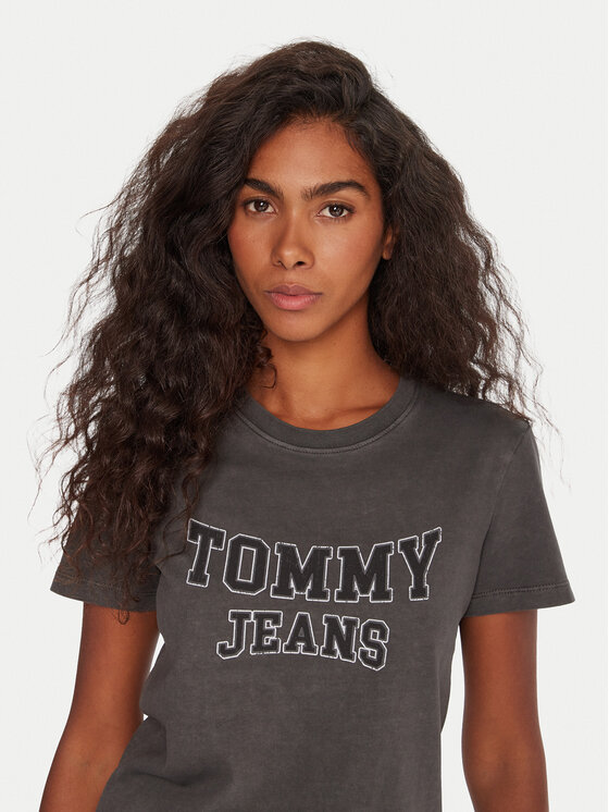 Tommy Jeans Tommy Jeans T-Shirt Varsity DW0DW21966 Černá Regular Fit