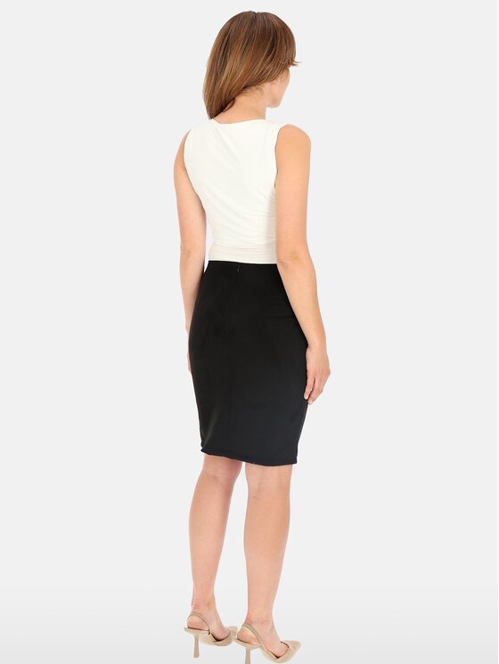 Perso Perso Spódnica mini JPE241075F Czarny Regular Fit