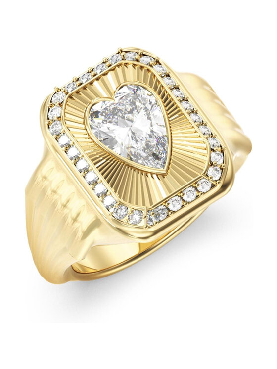Guess Guess Pierścionek JUBR06356JWYG58 Złoty