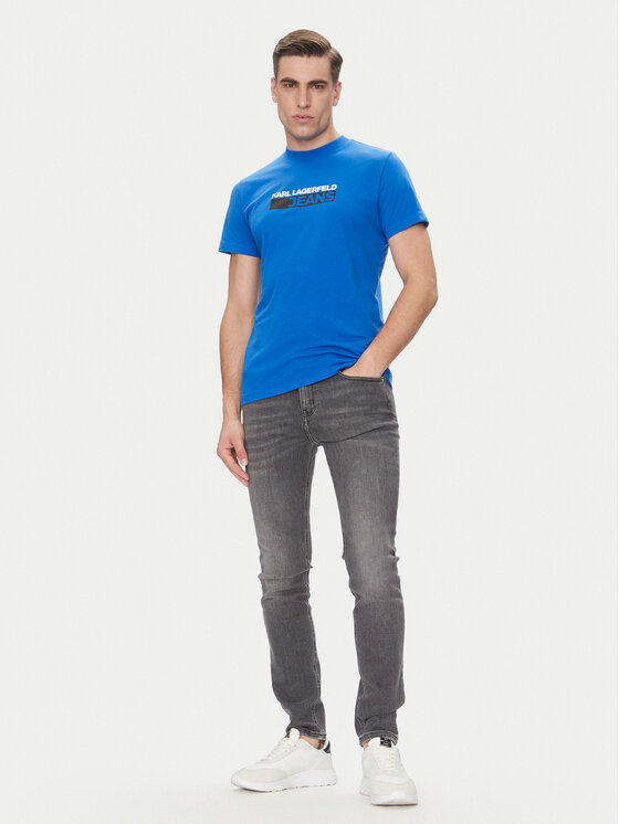 Karl Lagerfeld Jeans Karl Lagerfeld Jeans T-krekls A2M17074 Zils Regular Fit