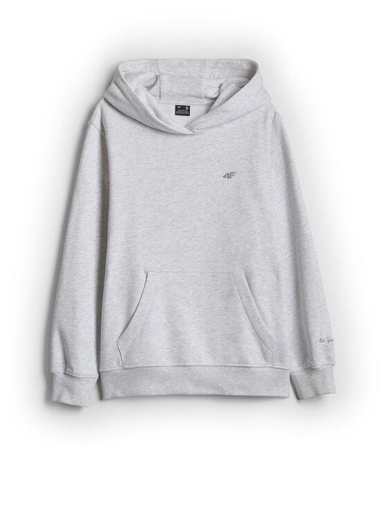 4F 4F Bluza BASIC+ Szary jasny Relaxed Fit