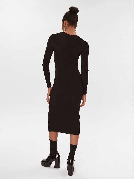 KARL LAGERFELD KARL LAGERFELD Džemper haljina 235W1312 Crna Slim Fit