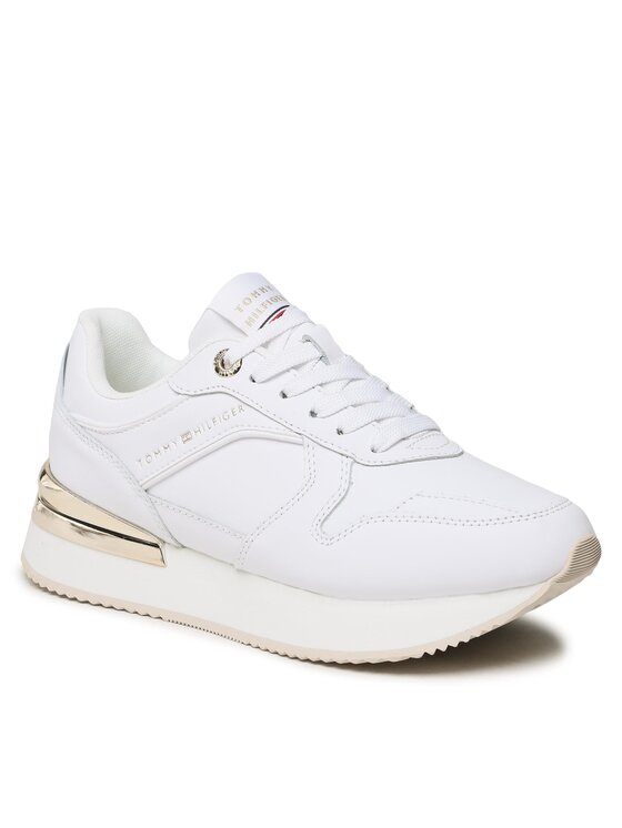Tommy Hilfiger Tommy Hilfiger Sneakers Elevated Feminine Leather Runner FW0FW07108 Alb