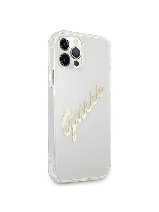 Guess Guess Etui na telefon iPhone 12 Pro Max Przezroczysty