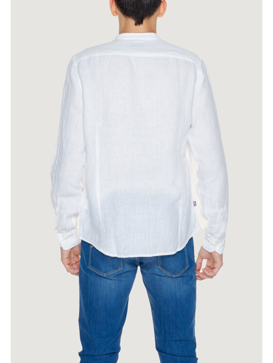 Blauer Blauer Koszula 24SBLUS01031 Biały Long Fit