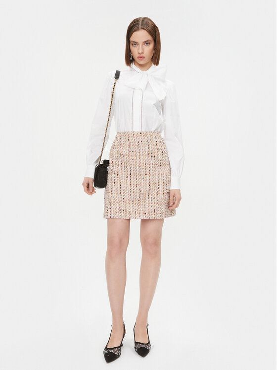 Luisa Spagnoli Luisa Spagnoli Mini suknja Frammento 540363 Bež Regular Fit