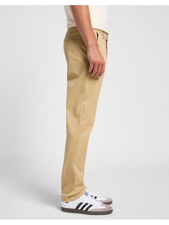 Lee Lee Spodnie materiałowe Slim Chino Beżowy Chino Fit