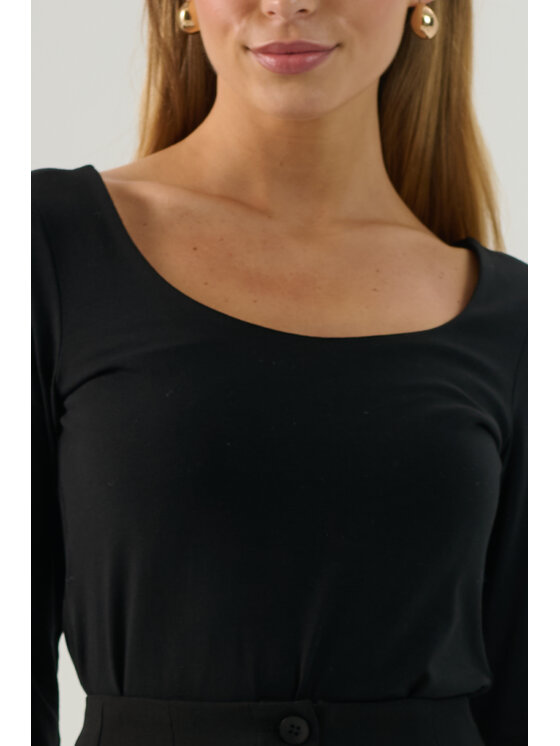 Femestage Femestage T-Shirt Femestage AB BASE TSH1580-020 Czarny Regular Fit