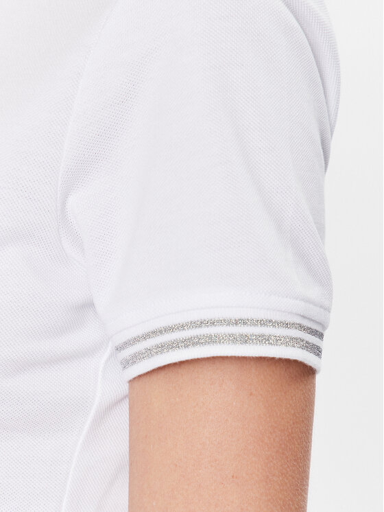 Geox Geox Polo marškinėliai Piquet W3510A-T2649 F1492 Balta Regular Fit