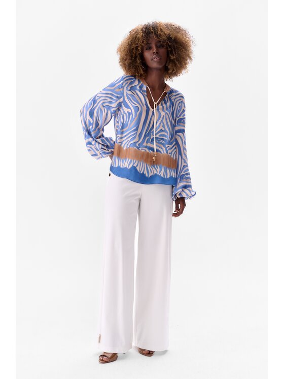 blue shadow blue shadow Bluzka Nova Niebieski Regular Fit