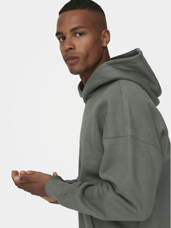 Only & Sons Only & Sons Felpa Dan 22026661 Verde Relaxed Fit