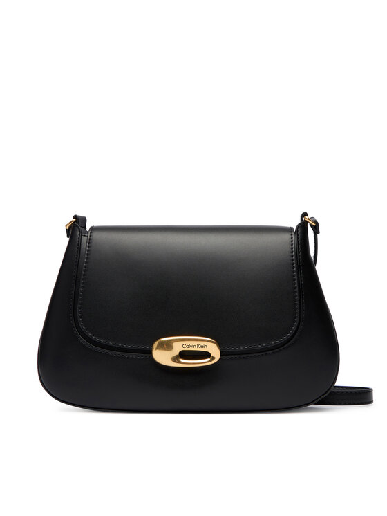 Calvin Klein Calvin Klein Kabelka Hardware Flap Medium Crossbody LV04F3401G Černá