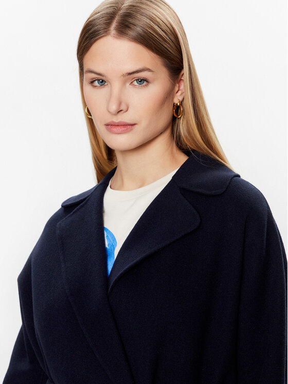Weekend Max Mara Weekend Max Mara Vilnonis paltas Selz 23501103 Tamsiai mėlyna Regular Fit