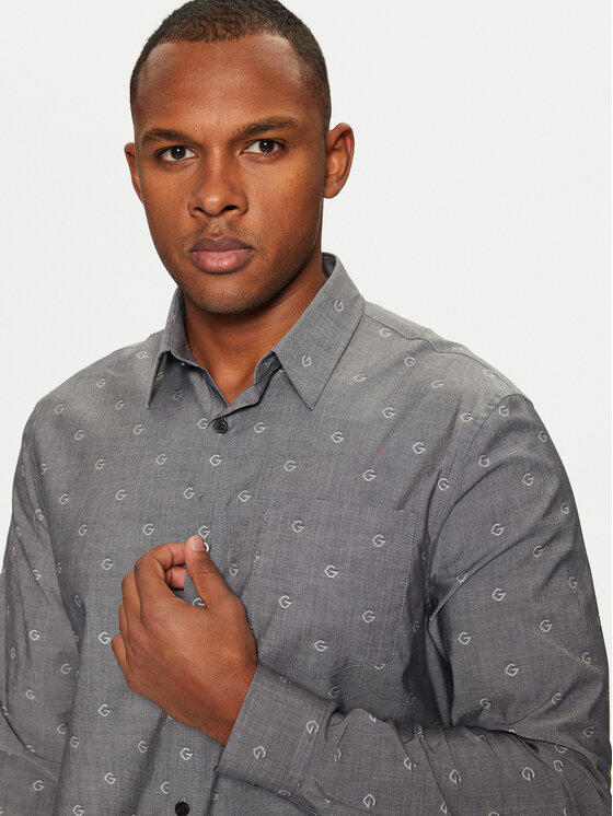 Guess Guess Сорочка M5RH05 WFXX1 Сірий Regular Fit