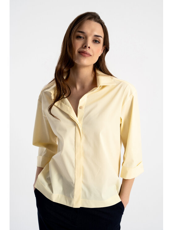 CLICK CLICK Πουκάμισο 10-6874 Κίτρινο Relaxed Fit