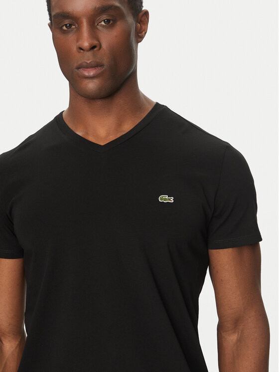 Lacoste Lacoste Marškinėliai TH6710 Juoda Regular Fit