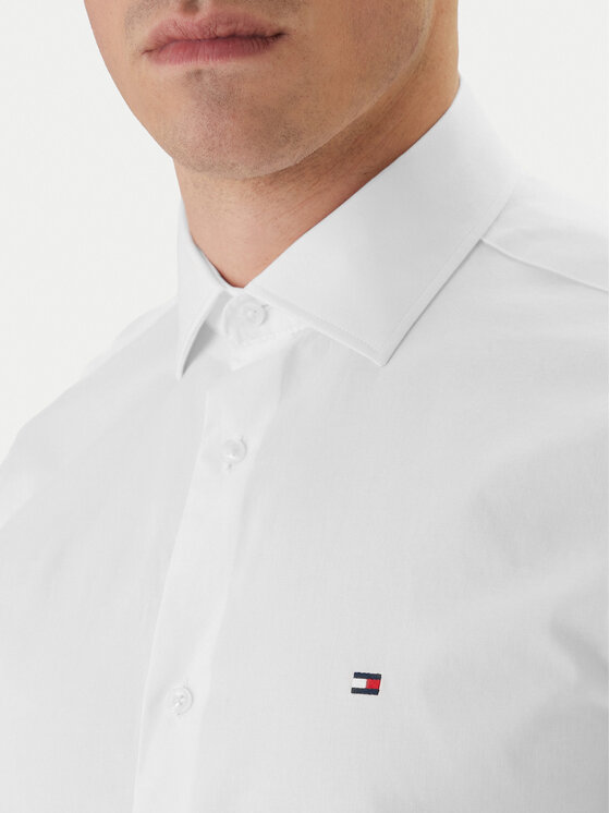 Tommy Hilfiger Tommy Hilfiger Koszula MW0MW38347 Biały Slim Fit