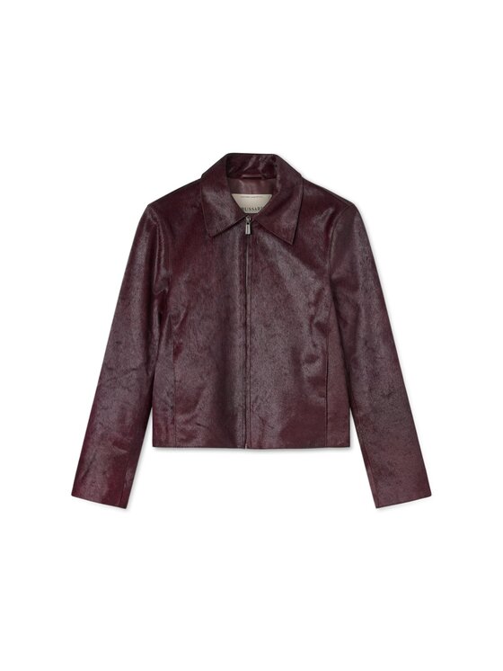 Trussardi Trussardi Giacca di pelle R304A000787N0C9 Bordeaux Regular Fit