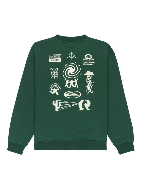 Quiksilver Quiksilver Bluza Salt Water Graphic EQBFT03960 Zielony Regular Fit