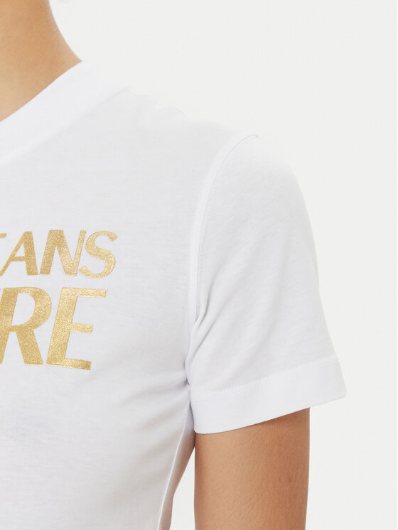 Versace Jeans Couture Versace Jeans Couture T-krekls 78HAHT01 Balts Regular Fit