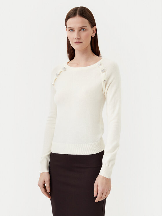Motivi Maglione M6706001041N Bianco Regular Fit, taglia : 5
