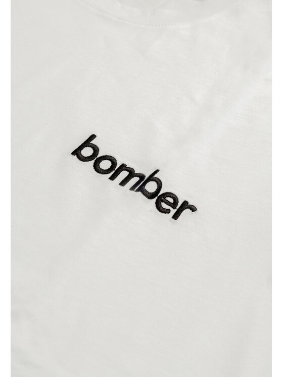 The Bomber The Bomber T-shirt The Bomber Logo Bianco Shirt Fit