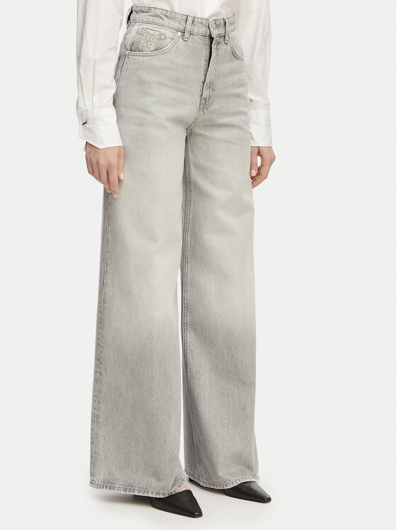 HUGO HUGO Džínsy 937 50557053 Svetlosivá Wide Leg