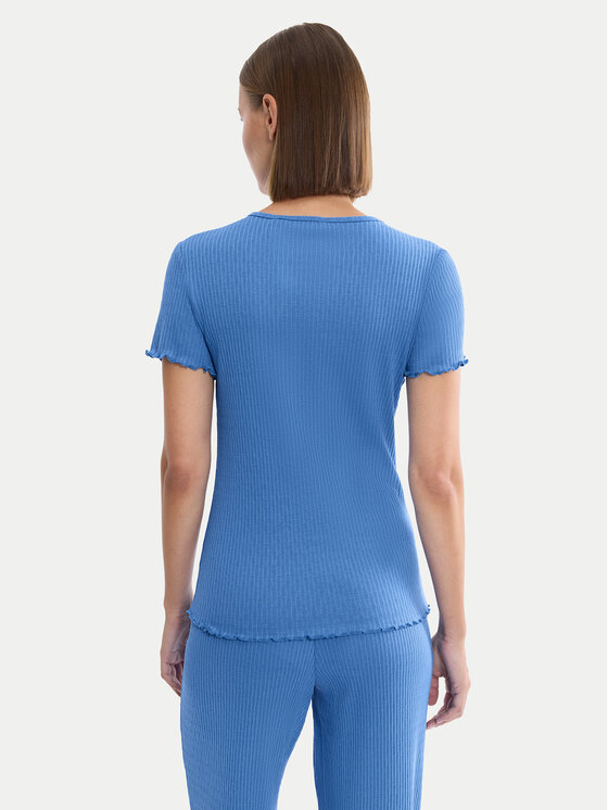 Triumph Triumph Cămașă pijama Mix & Match 10227214 Albastru Regular Fit