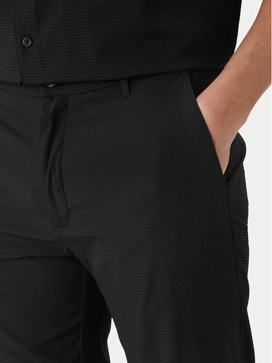 Calvin Klein Calvin Klein Szövet nadrág LV04LF609G Fekete Straight Fit