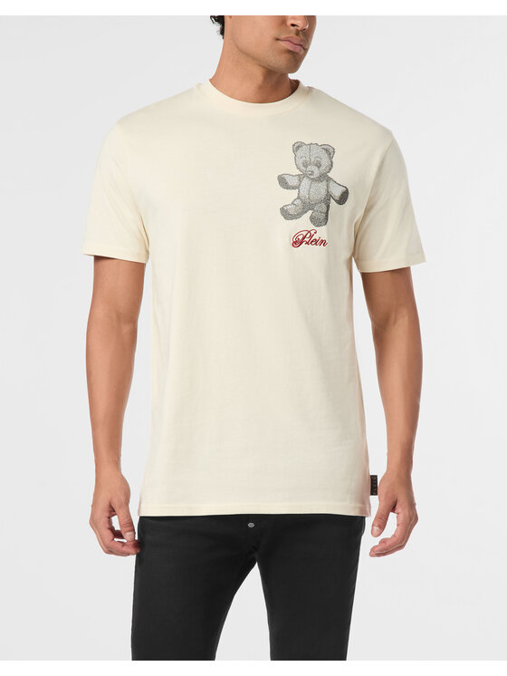PHILIPP PLEIN PHILIPP PLEIN T-Shirt 27119 Beżowy Regular Fit