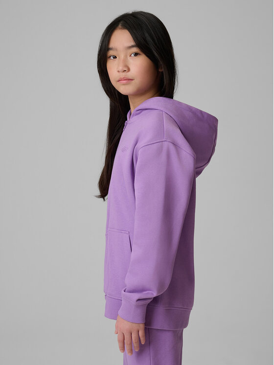 4F 4F Bluza BASIC+ Fioletowy Loose Fit