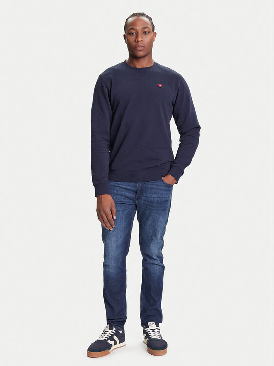 Wrangler Wrangler Džemperis Sign Off 112350534 Tamsiai mėlyna Regular Fit