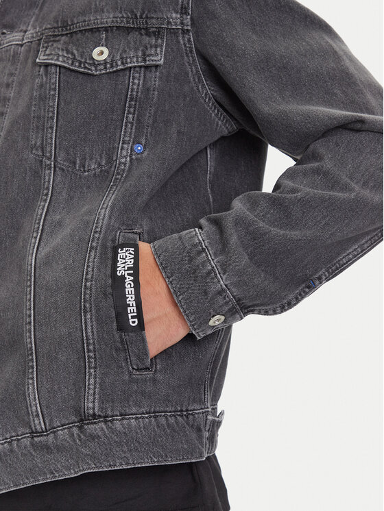 Karl Lagerfeld Jeans Karl Lagerfeld Jeans Džínsová bunda A3M14062 Sivá Regular Fit